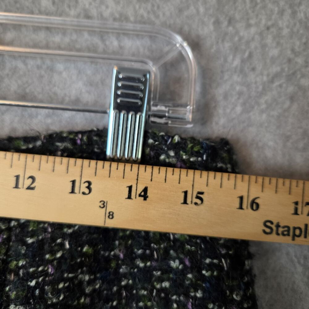 J. CREW Wool Blend Tweed Green Lined Knee Length Pencil Skirt Women's 8 - Picture 9 of 10